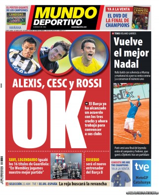 Alexis Sanchez, Rossi y Cecs Getimage