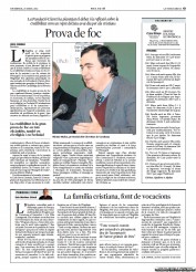 La credibilitat de l’Església, veritable “prova de foc”